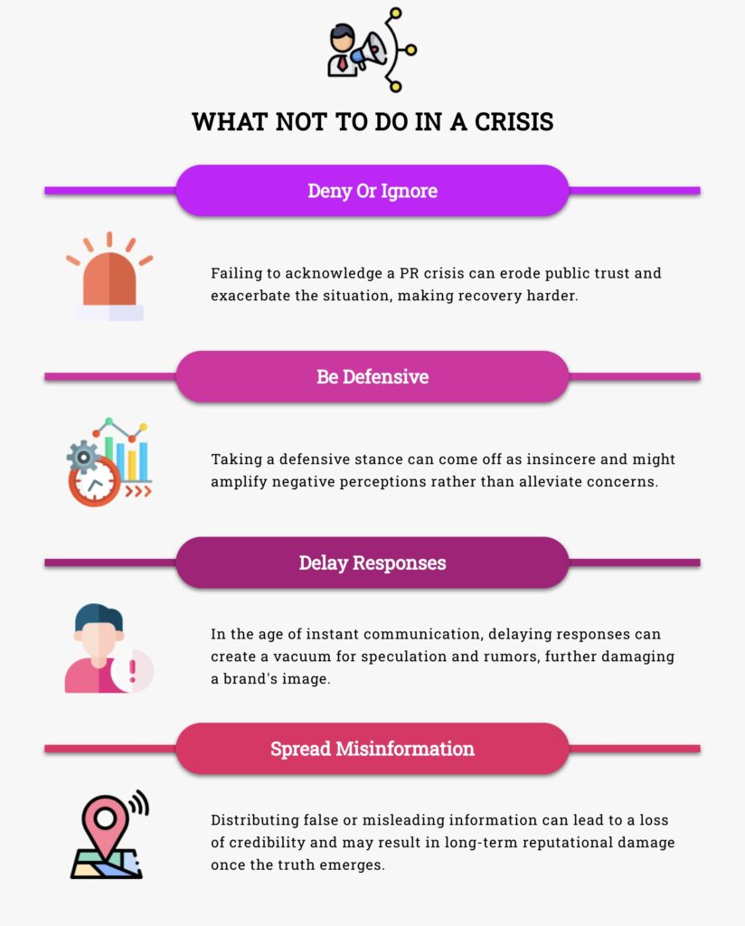 pr crisis management: What not to do in a crisis